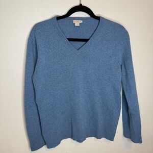 J. Crew Lambswool V Neck Knit Sweater Long Sleeve Womens Small